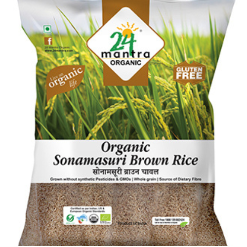 24 Mantra Organic Sona Masoori Brown Rice 2 Lb.