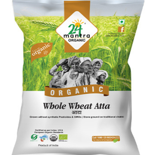 24 Mantra Organic Whole Wheat Aata 10 Lb.