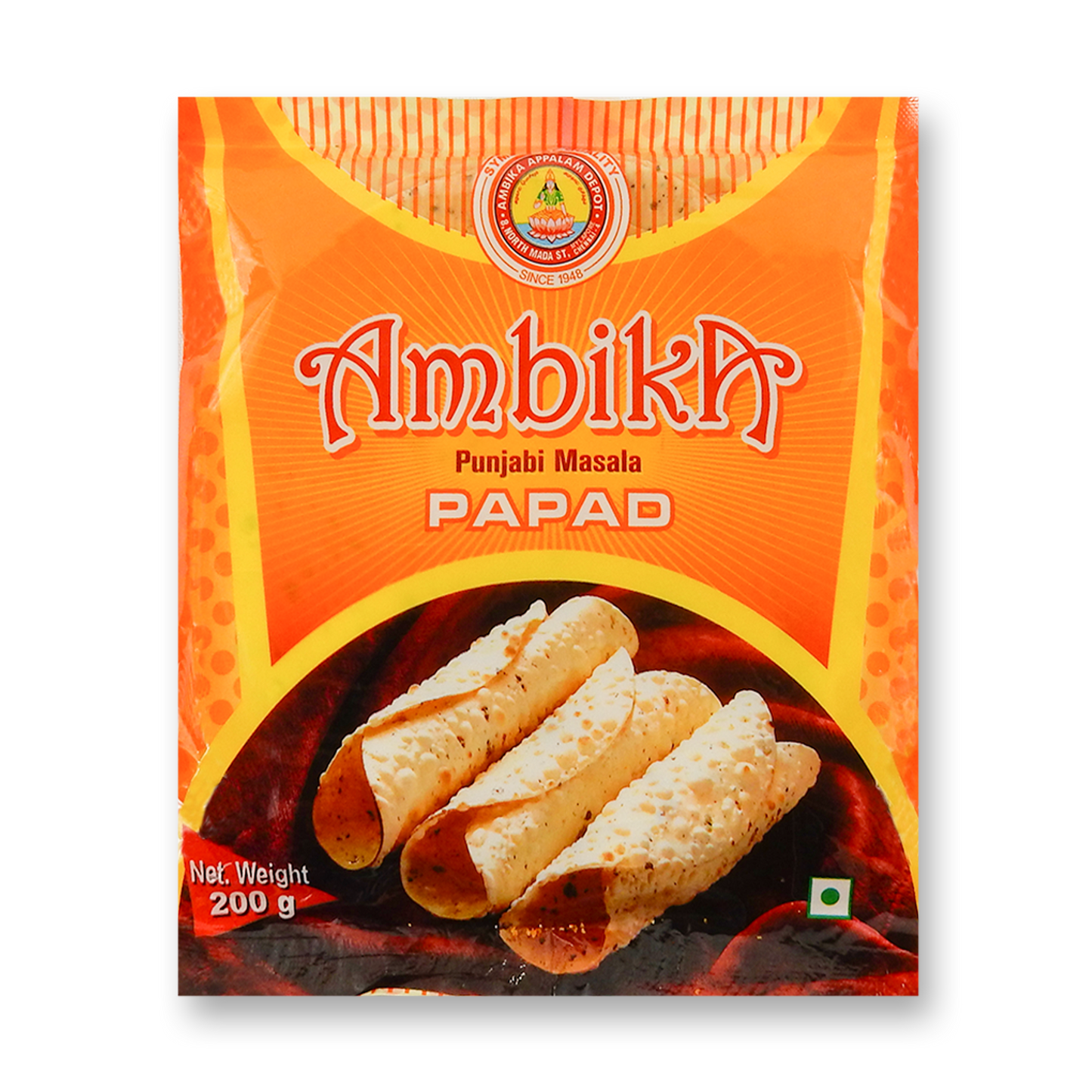 Ambica Punjabi Masala Papad 200 Gm.