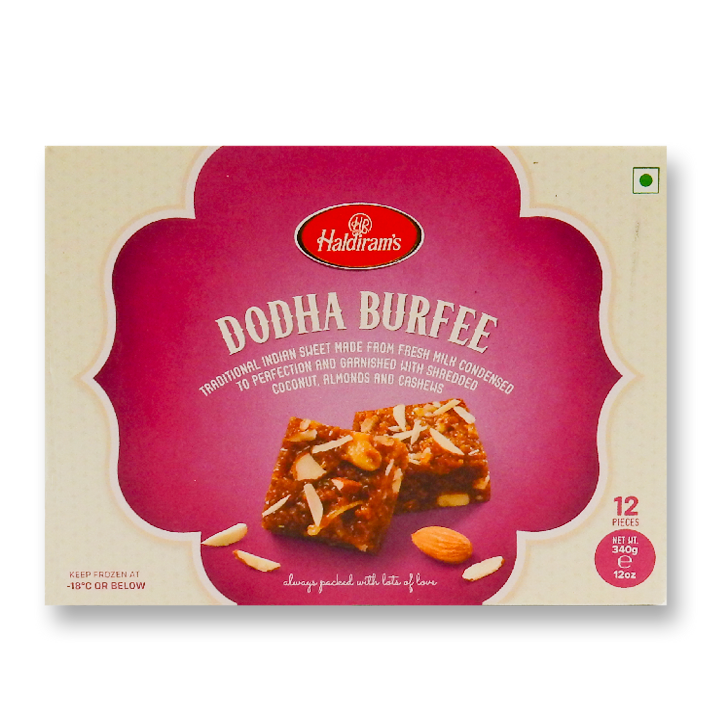 Haldiram Dodha Burfi (Frozen) 340 Gm.