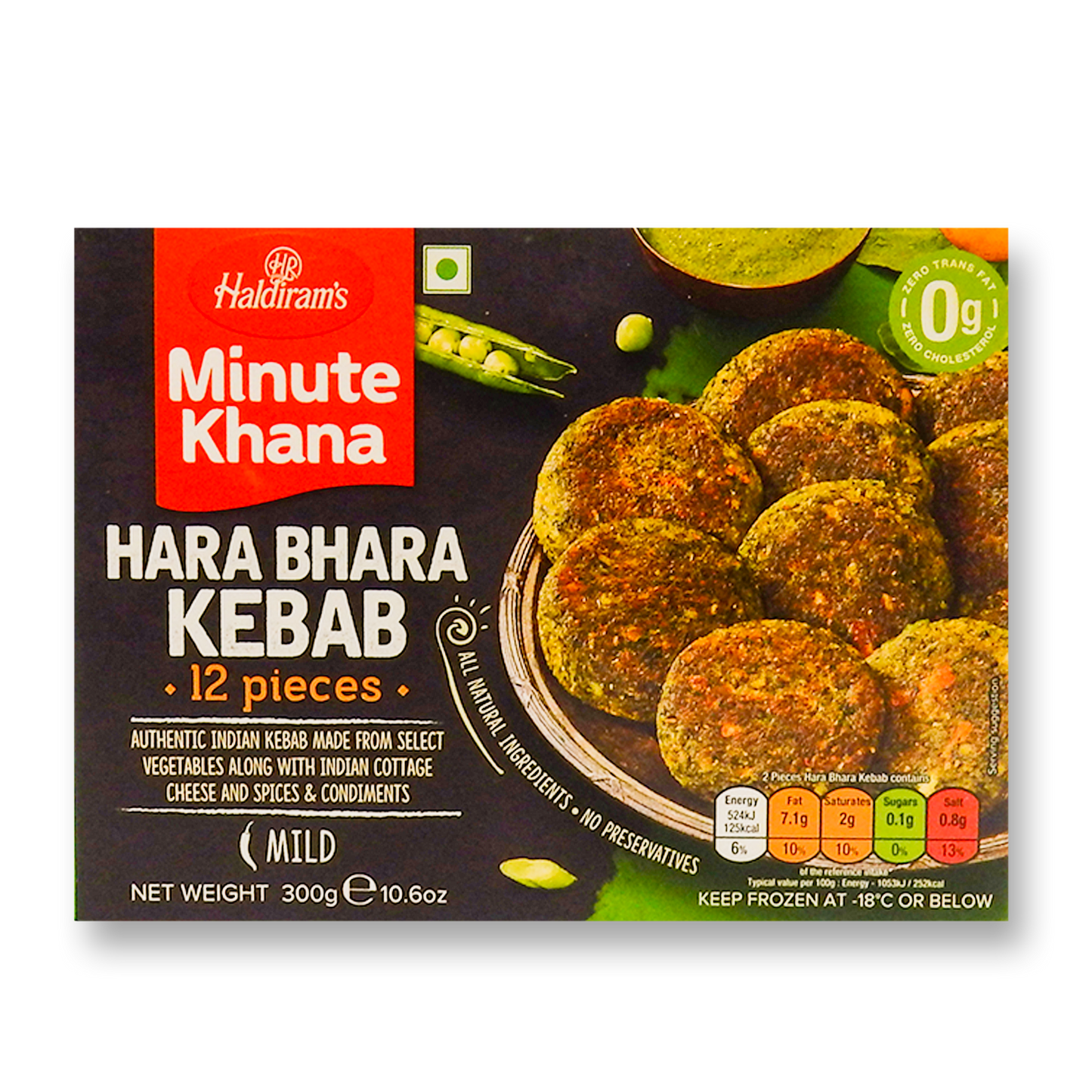 Haldiram Hara Bhara Kabab (Frozen) -  300 Gm.