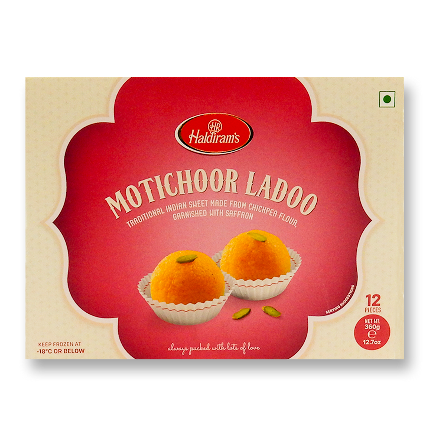 Haldiram Motichoor Laddoo (Frozen) 360 Gm.