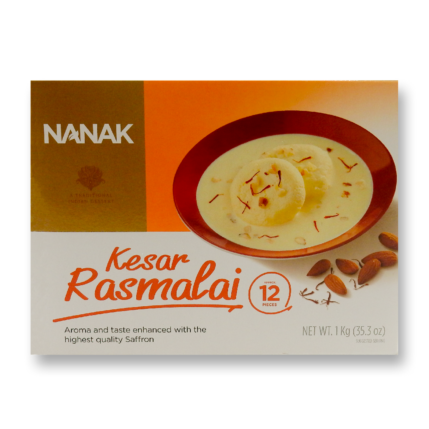 Nanak Kesar Rasmalai (12 Pc.) 1 Kg.