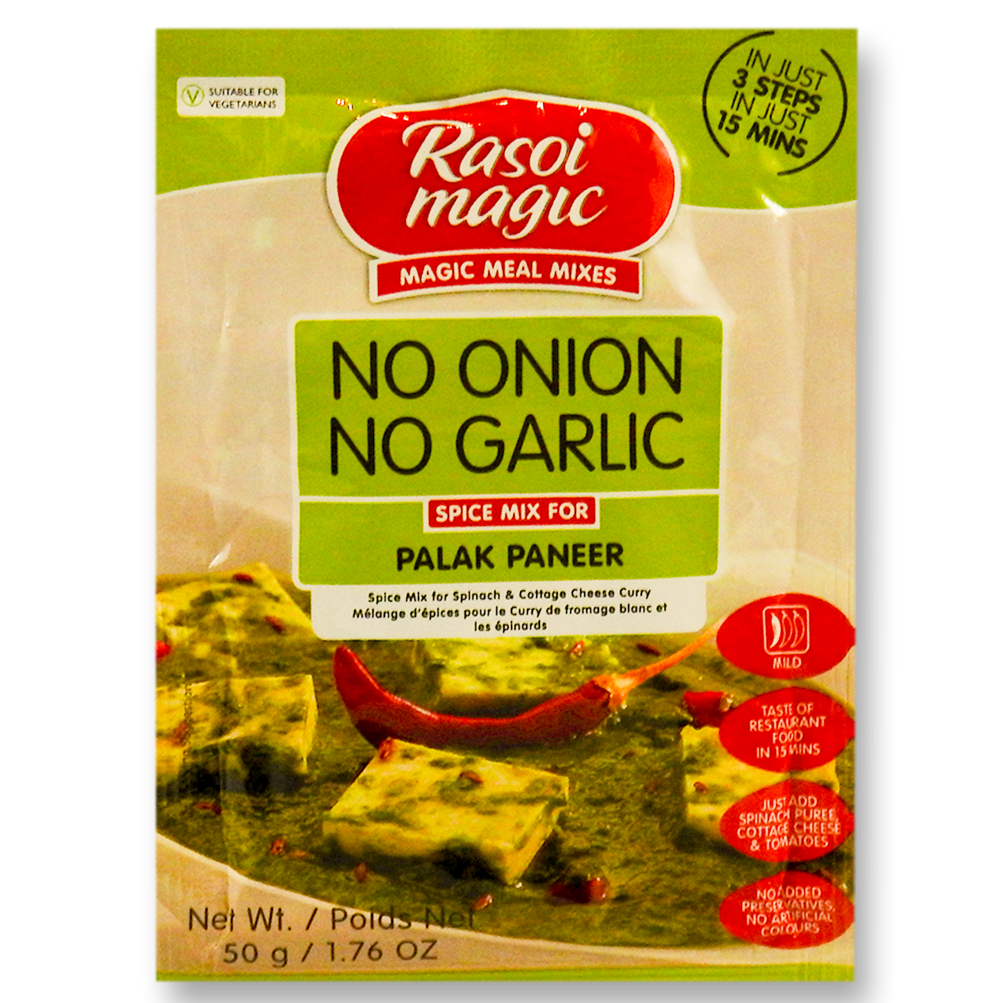 Rasoi Magic Jain Palak Paneer Masala 1.06 Oz.