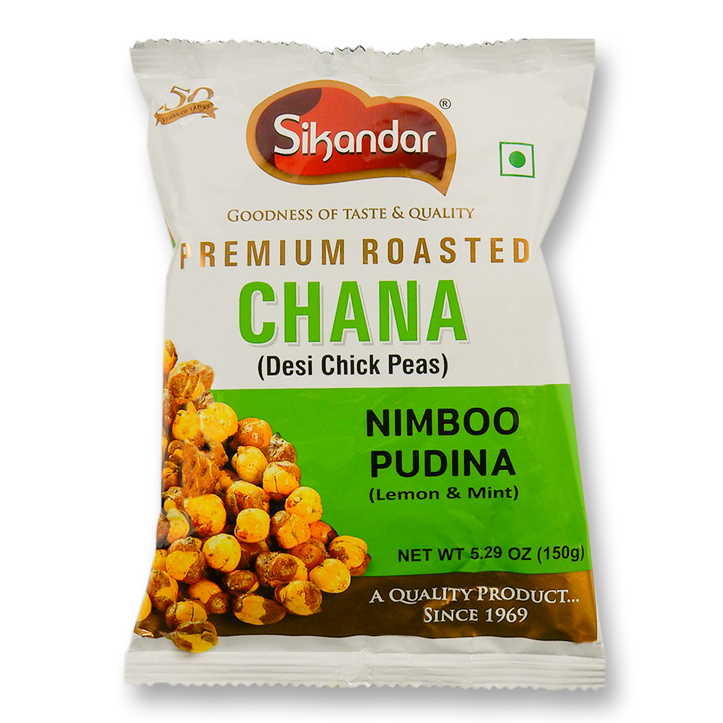 Sikander Roasted Chana Nimbu Pudina 150 Gm.