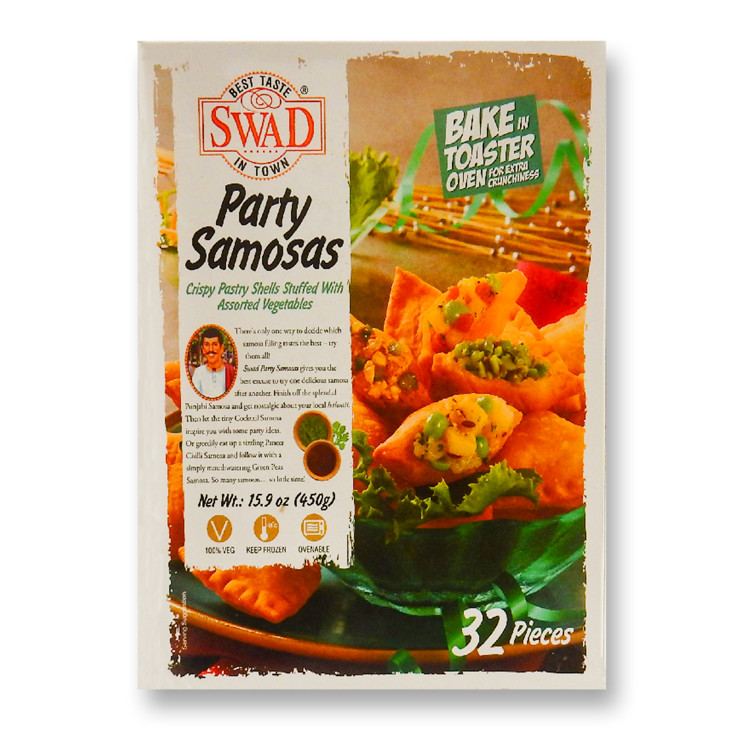 Swad Party Pack Samosa (Frozen) 450 Gm.