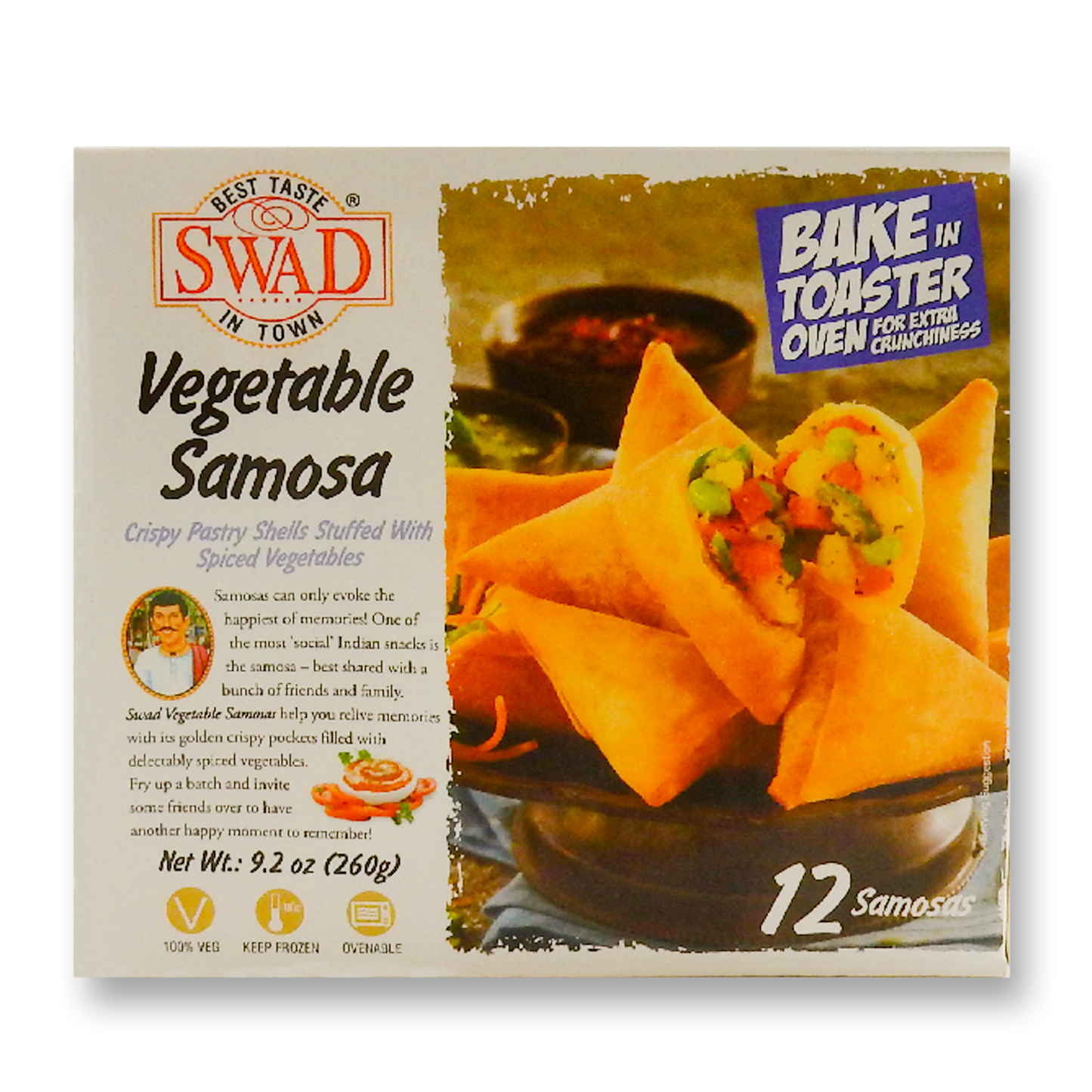 Swad Vegetable Samosa (Frozen) 260 Gm.