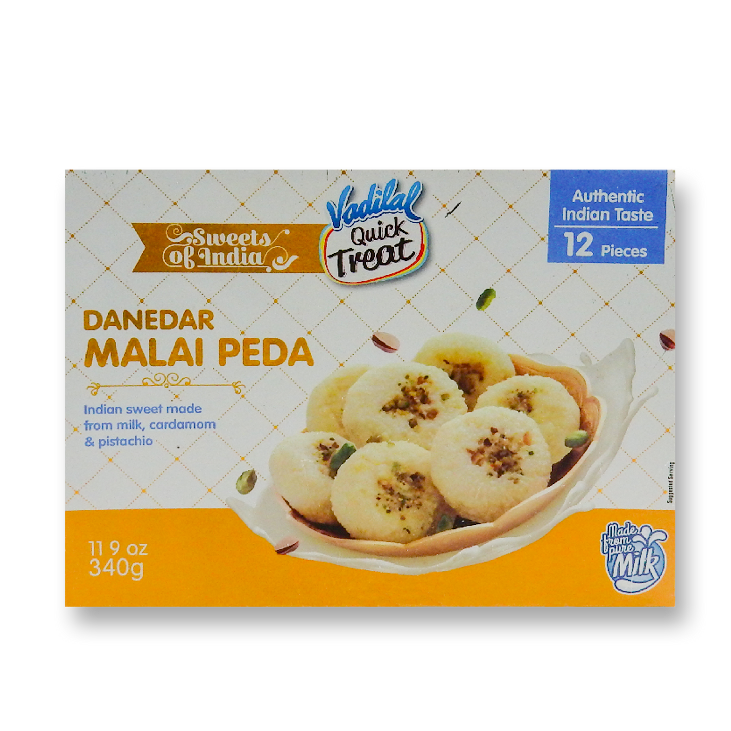 Vadilal Danedar Malai Peda 340 Gm.