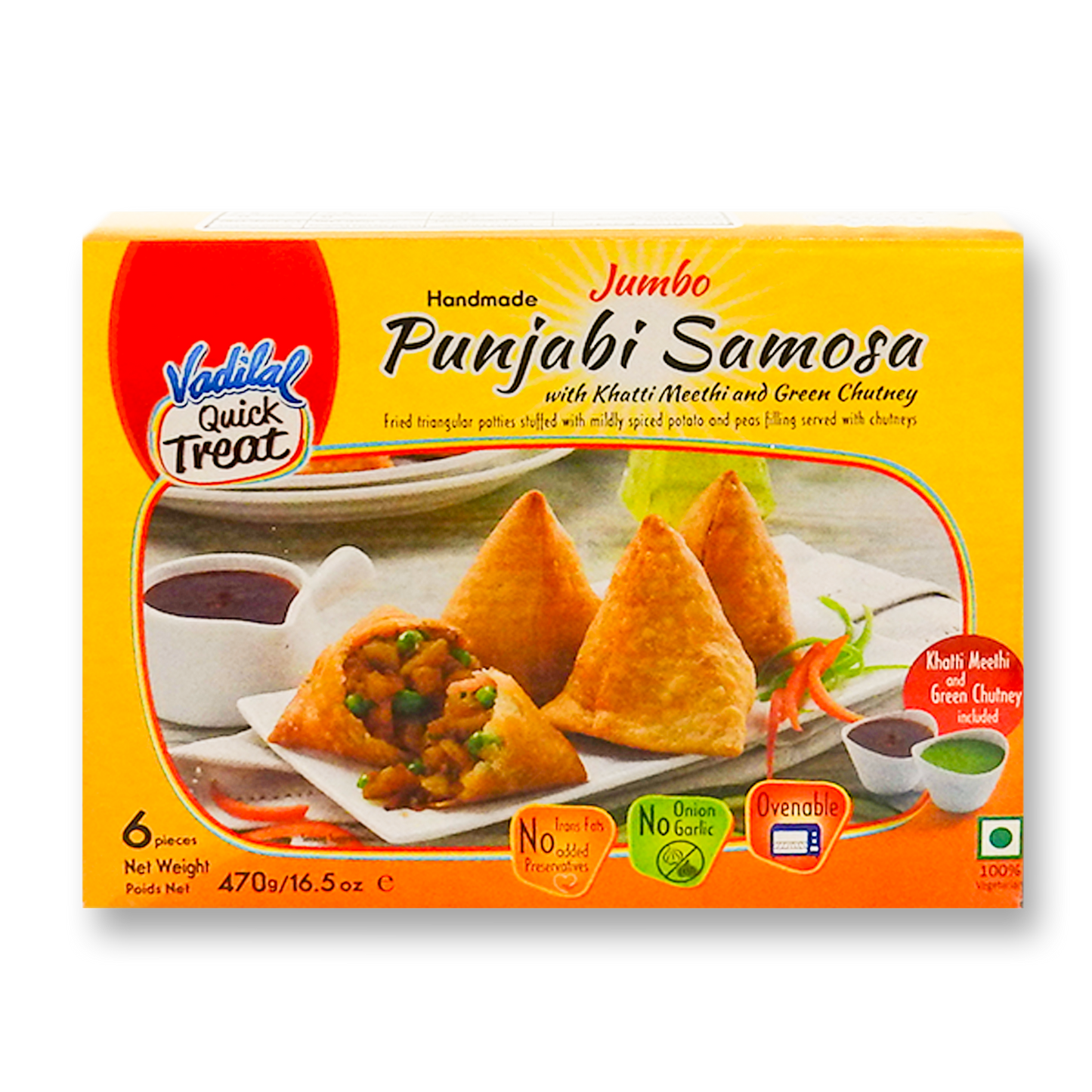 Vadilal Punjabi Jumbo Samosa 6 Pc.