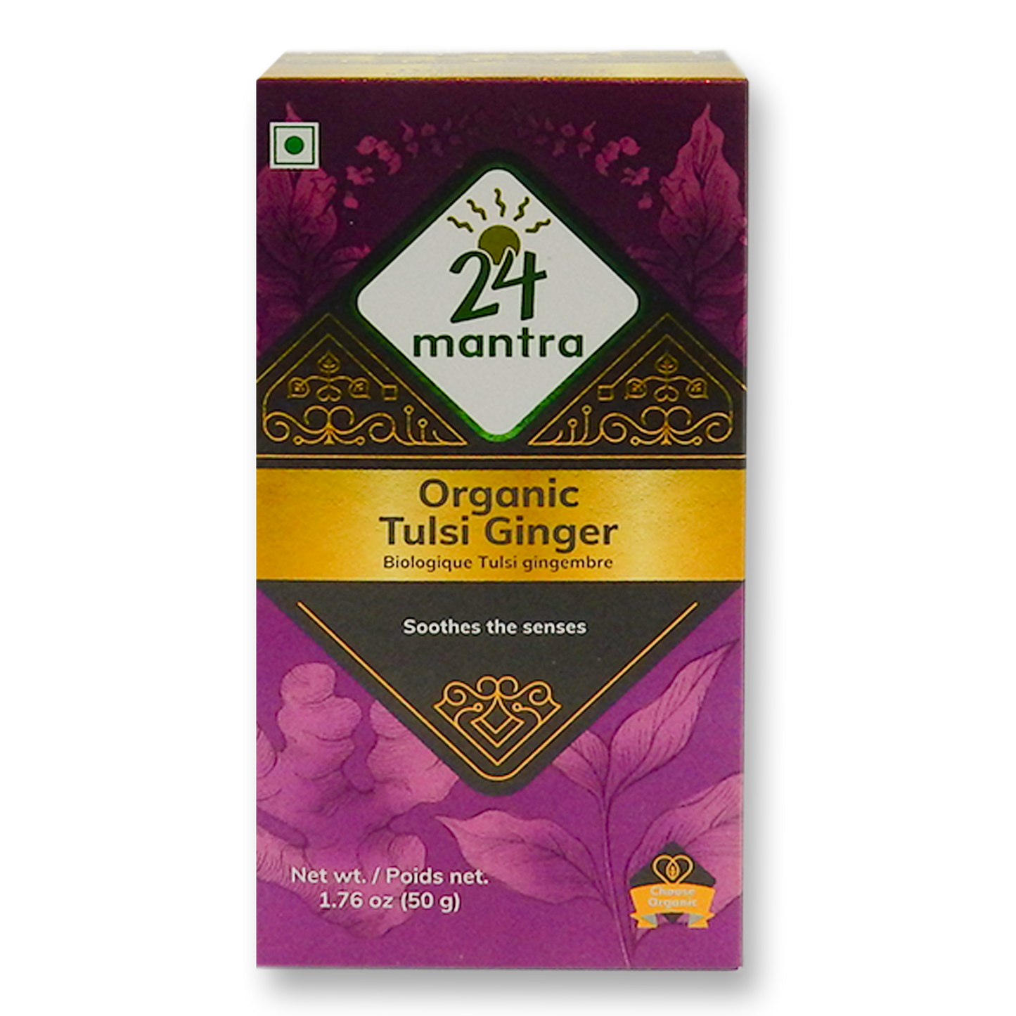 24 Mantra Organic Tulsi Ginger Tea 50 Gm.