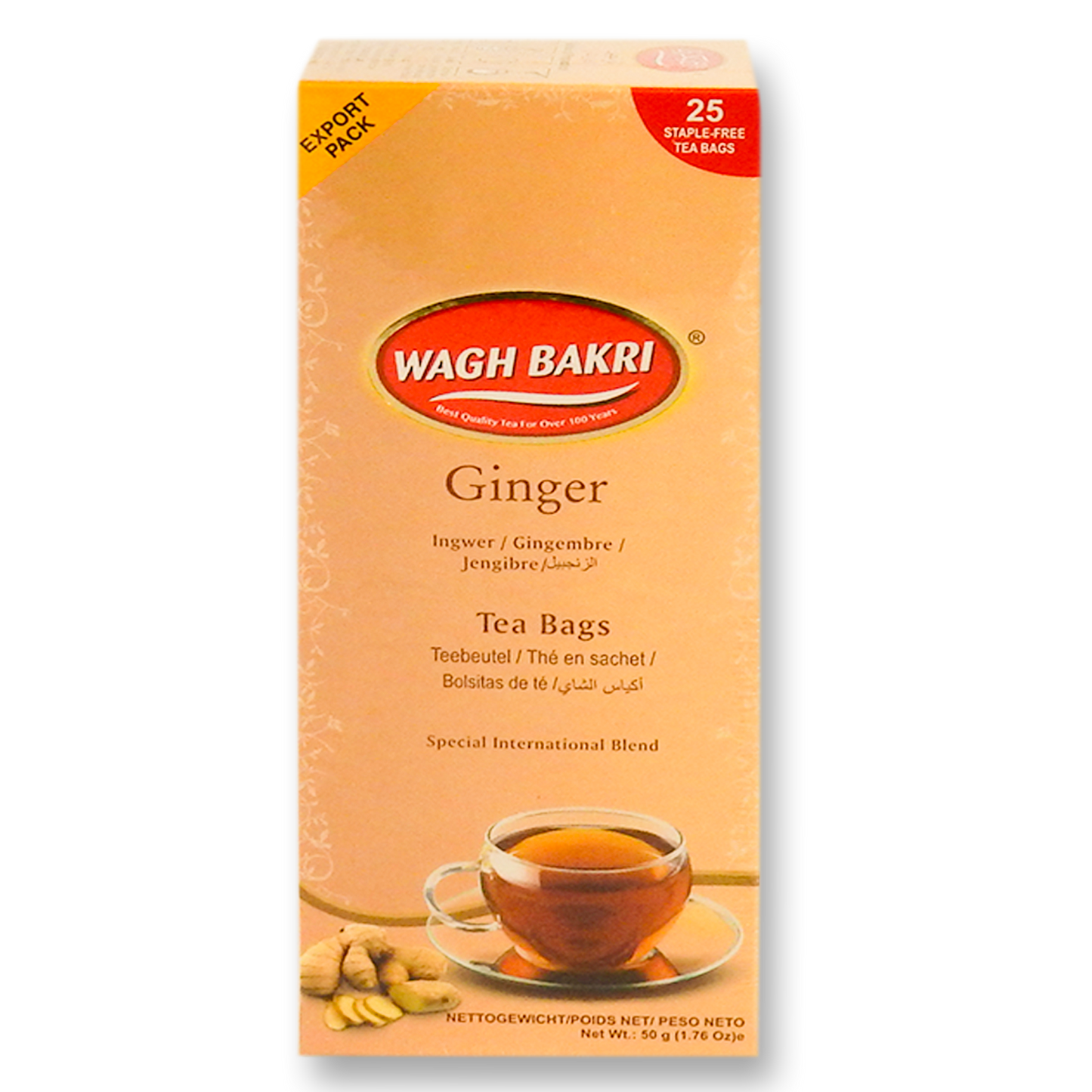 Wagh Bakri Tea Ginger 25 Tea Bags